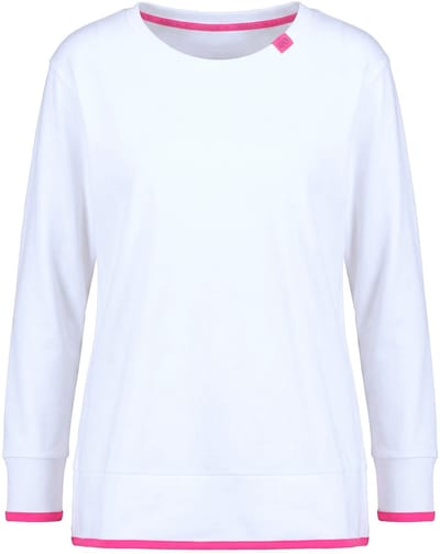 Laurasøn - Dames - Sweatshirt ronde hals rugprint - Off-white - Maat 44+