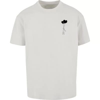 Merchcode - Love In The Air Heavy Oversize Heren T-shirt - XS - Grijs
