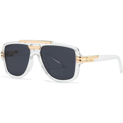 Retro Luxe Gradiënt Dubbele Brug Aviator Dames Zonnebril Nieuw Buitenmerk Ontwerp Mode Heren Zonnebrillen Uv400 as  picture