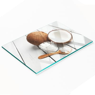 Multifunctionele decoratieve snijplank voor in de keuken, gehard met kokosolie, 80x52 cm
