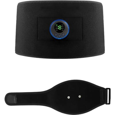Taille Massager Draagbaar USB Opladen Buik Toning Riem Elektrische Arm Heup Been Trainer Vormgevende Riem Fitness Massager zwart