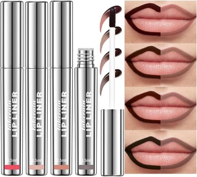 Lippenliner Set - Peel Off Stift - Make-up Aanbrengen - Waterdicht Langdurig - 4 Stuks
