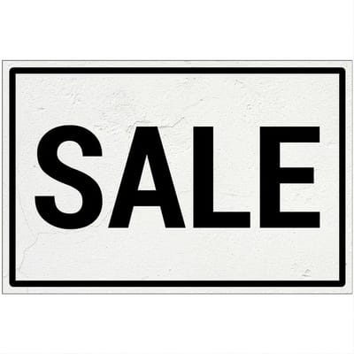 Sale bord | Forex Re materiaal | 18 x 12 cm