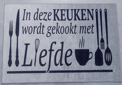 De Groen Home Vloerkleed 80x120cm - Knus Koken Collectie - Keukenloper - Halloper - Wasbaar Antislip Zacht Tapijt
