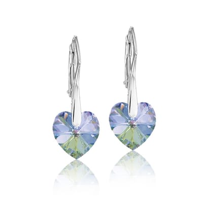 Montebello Oorbellen Lily HZ80 - Swarovski Hart - 925 Zilver Gerhod. - Ø10mm - 25mm