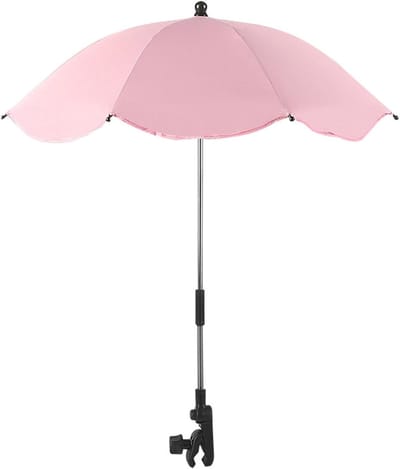 Kinderwagen Paraplu - Zonnekap Kinderwagen - Bescherming Tegen Zon - Universele Verstelbare Klem - 78 x 66 cm - Blauw