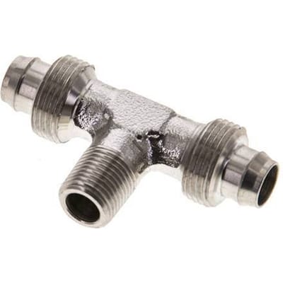 10x8 & R1/8'' RVS 1.4305 T-Opsteekkoppeling Buitendraad