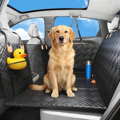 Autohoes voor honden - Honden autostoelhoes - Veilig reizen - Waterdicht en antislip - 154 x 130 cm - Zwart