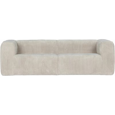 WOOOD Bean 3,5-Zits Bank - Ribstof - Naturel - 73x242x96
