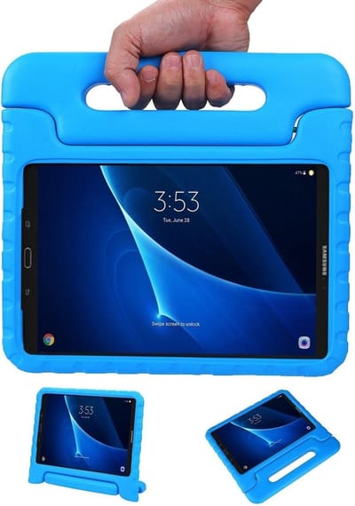 Hoesje - Geschikt voor Samsung Galaxy Tab A 10.1 (2019) - Kinderhoes Shockproof Bumper - Kidsproof Case - Tablethoes - Kinder Hoes Cover - Blauw