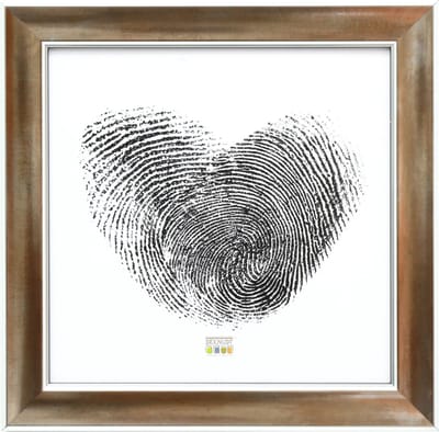 Deknudt Frames fotolijst S45YD3 - brons met zilver biesje - 13x13 cm