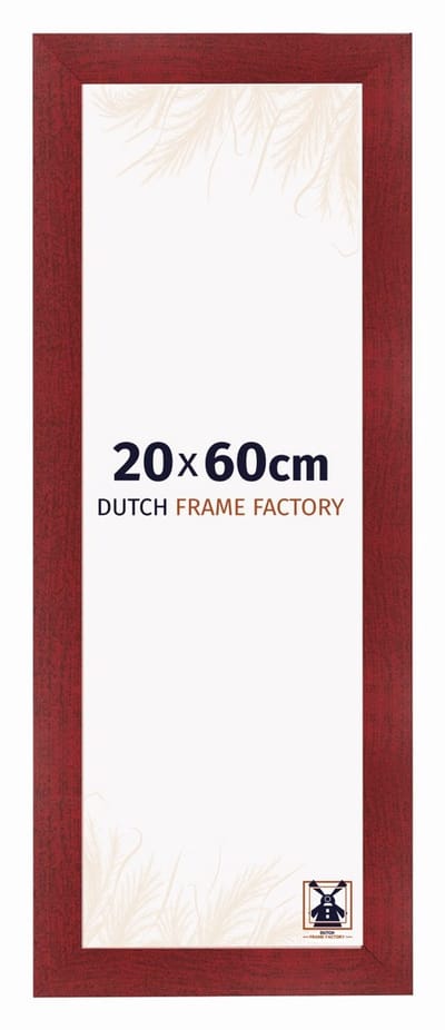 Fotolijst 20x60 cm - MDF - Wijnrood Geveegd - Praag