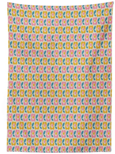 ABAKUHAUS Retro Tafelkleed – 140x240 cm – satijn, multicolor