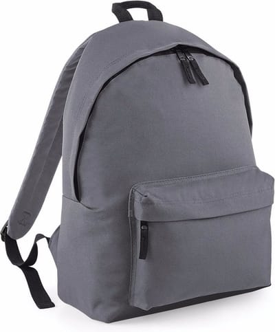 Bagbase Rugtas - antraciet - 18L - 42 x 31 cm - schooltas met voorvak - rugzak