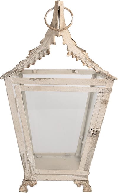 Clayre & Eef Lantaarn 26x26x47 cm Beige Metaal