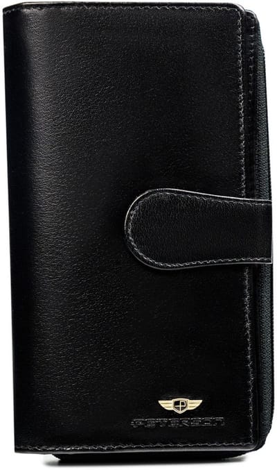 Peterson Luxe Grote Damesportemonnee – Echt Leer met Holografische Finish – RFID-beveiliging – Rits & Druksluiting – Ruimte voor Kentekenbewijs