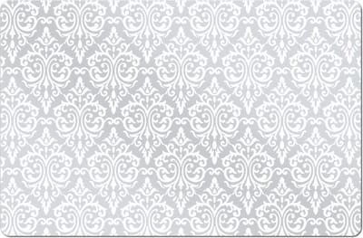 Zeller tafel placemats met barok print - wit - 2x stuks - 43,5 x 28,5 cm - Vintage onderleggers