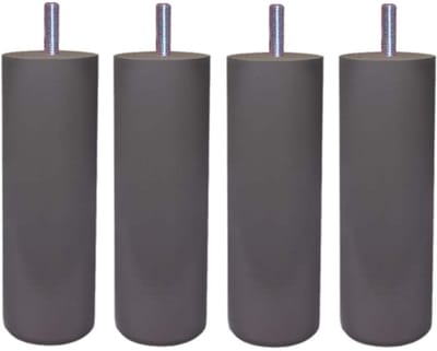 3700527831480 Kameleon Cilinder Set van 4 Taupe Grijze Houten Bedpoten Hoogte 15 cm