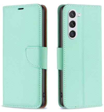 Voor Samsung Galaxy S24 5G Litchi textuur pure kleur flip lederen telefoonhoes (groen)