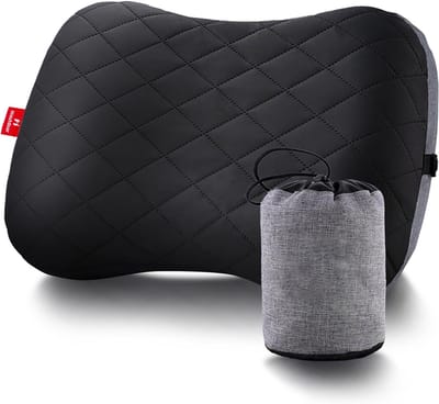 Opblaasbaar kussen voor kamperen met afneembare kussensloop Luchtkussen Strand/buiten Ergonomisch reiskussen Opblaasbaar reisnekkussen Comfortabel slaapkussen (zwart)