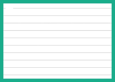 SOHO Flashcards – Flashcards met perforatie – Systeemkaarten – Flashcard met ring – Gelinieerd – 50 stuks – A7 – Groen