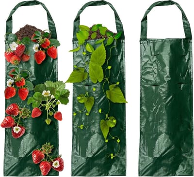 SnelShoppen - 3 Pcs Hangende Plantentassen, Groentetassen, Aardbeien Planttassen, Multifunctionele Verticale Tuinieren, Hoogwaardige Groentetassen voo