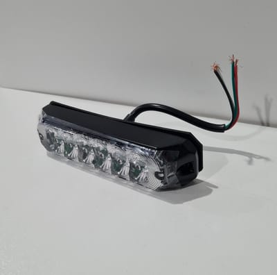 Flitser - Ledson - 6 led - 5 - 12.8cm - Helder - 1 flitspatroon - Amber - R65 - 12V-24V