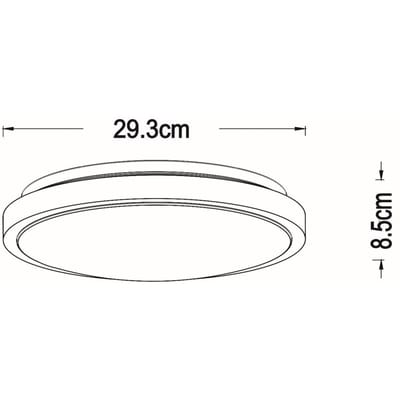 Lucide DASHER - Plafonnière (Plafondlamp) Badkamer - Ø 29,3 cm - LED - 1x12W 2700K - IP44 - Beweging & dag/nacht sensor - Wit