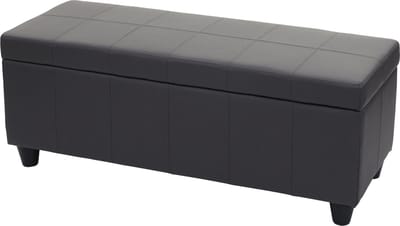 Opbergkist Kriens, zitbank, kunstleer, 45x114x45cm ~ grijs mat