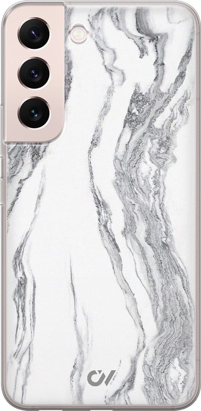 Hoesje geschikt voor Samsung Galaxy S22 hoesje - Marble Ivory - - Grijs - - Casevibes