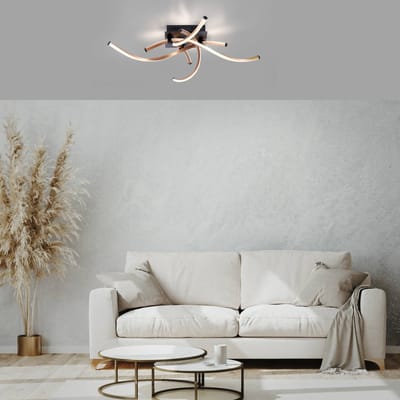 Paul Neuhaus LED plafondlamp Polina, 4-lamps, goud, dimbaar