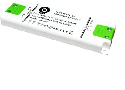 30W - 12V Professionele compacte led driver - Professionele transformator - Slechts 14 mm hoog