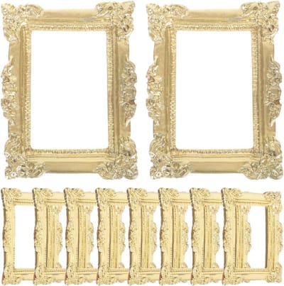 10 stuks vintage fotolijstjes van hars - antieke miniatuur fotolijstjes voor sieradendisplay en decoratie