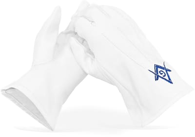 Dailygoods- Handschoenen Heren Luxe - Witte Lederen Handschoenen - Vrijmetselaar Handschoenen - Huidvriendelijk - Zachte Binnenvoering - Beschikbaar in Maten S/M/L/XL - Vrijmetselaarshandschoenen