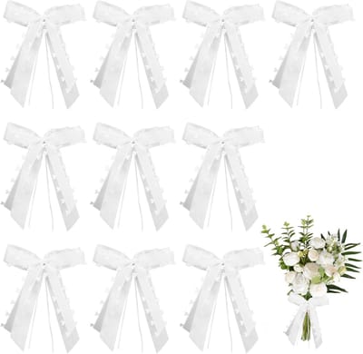 carmdering - Set van 30 Organza Strikken – Decoratieve Linten voor Cadeauverpakking, Bruiloft, Auto, Kerst, Feest & DIY Knutselprojecten