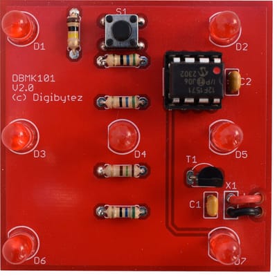 Digibytez - LED Dice DIY Kit V2.0 (Red)