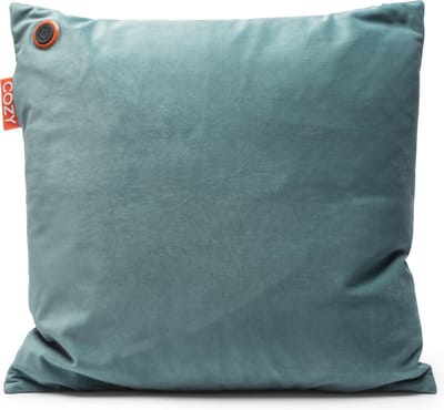 ​Cozy warmtekussen - Duurzaam & Draadloos - Infrarood - 45x45 cm - Velvet stof - Blauw-groen - incl 5.000 mah powerbank