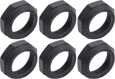Bofix Balhoofdbovenmoer Open 1 1/8'' Aluminium Zwart 6 Stuks