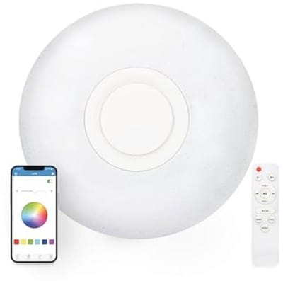 Led-plafondlamp met geïntegreerde luidspreker en RGB verlichting - 30W, 40 cm