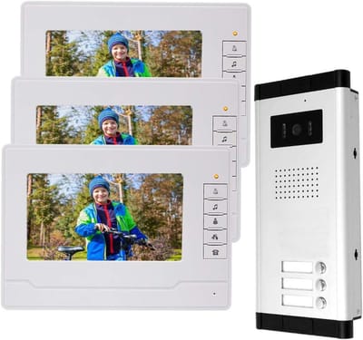 Toegangscontrolecamera Intercom - Metalen Behuizing - 7 Inch Monitor - Video- en Audiochat - Geschikt voor Appartementen
