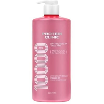 Shampoing Clinique Protéine d'Élastine 1L | Shampoing Protéiné Coréen pour Cheveux Abîmés, Parfum Fleur de Pêcher 1L pink