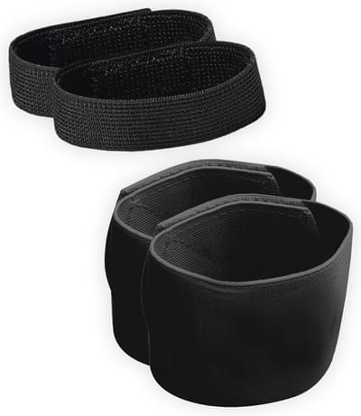 Scheenbeschermerhouder set voetbal zwart - 2 elastische banden - Scheenbeschermerbandjes - Sokophouder voor kinderen en volwassenen - Scheenbeschermerhouder