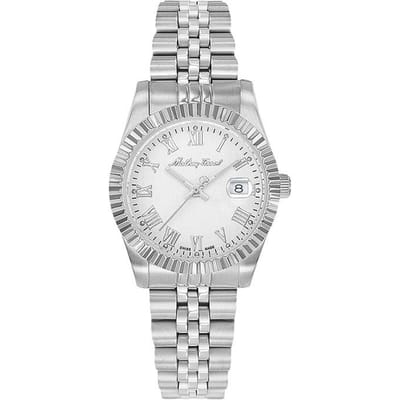 Mathey-Tissot Mathy III Romeins Roestvrij Staal Wit Wijzerplaat Kwarts D810ABR Dameshorloge wit