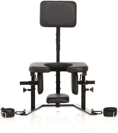 XR Brands - Pleasure Throne Orale Seks Stoel - Zwart