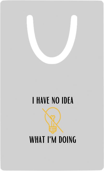 Hacebo® - I have no idea what I am doing metalen boekenlegger- Quotes - geen idee wat ik doe - grappige tekst - quotes - verjaardagscadeau - verjaardag - cadeau - kado - geschenk - gift Bladwijzer boekenleggers - 7.6 cm x 5cm