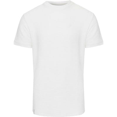 Threadbare Falkland-T-shirt van gebreid materiaal voor heren (Ecru)