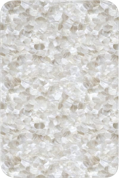 Badmat 60x90 cm - Antislip - Wit - Penseelstreken - Reliëfeffect - Badmatten voor badkamer - Badkamermat - Douchemat - Badkamer mat