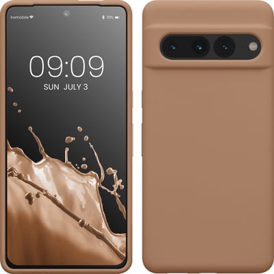 kwmobile telefoonhoesje geschikt voor Google Pixel 7 Pro - Hoesje met siliconen coating - Smartphone case in cappuccino