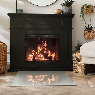 Coloray Vloerplaat Houtkachel - Plaat voor Onder Houtkachel - 80 cm x 60 cm - Open Haard Accessoires - Groente Vloerplaat Kachel - Plaat Kachel - Plaat onder Houtkachel - Kachel Onderplaat - Onderplaat