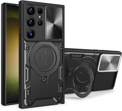 Hoesje geschikt voor Samsung Galaxy S23 Ultra - Techsuit CamGuard Pro Back Cover - Zwart